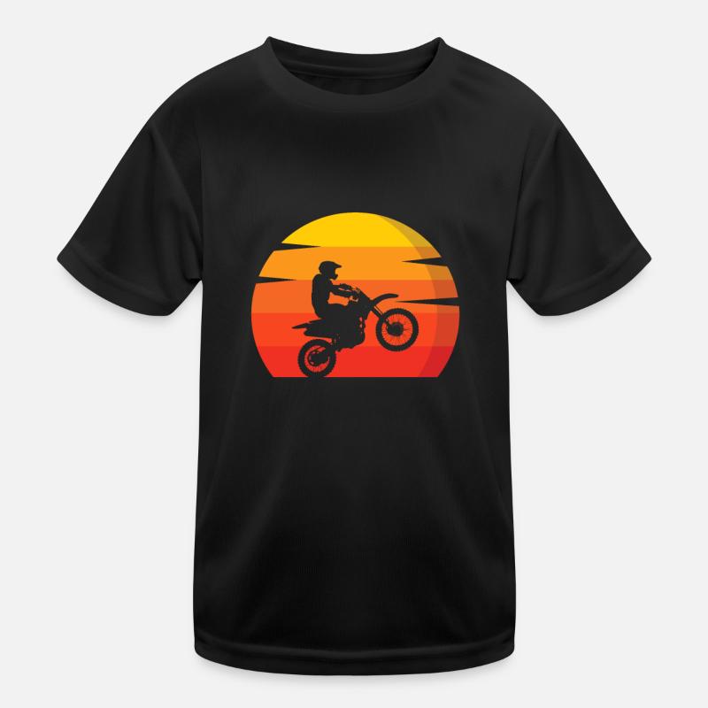 Motorry Motocross Enduro Herzschlag Kinder Funktions-T-Shirt