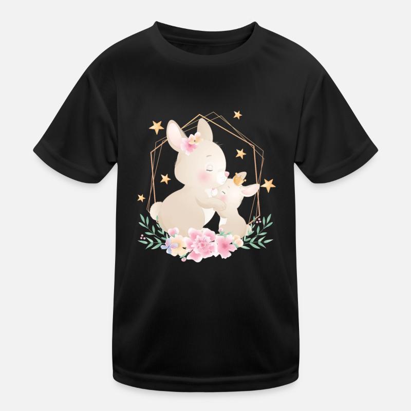 Cute Baby with Mama Kids Functional T-Shirt