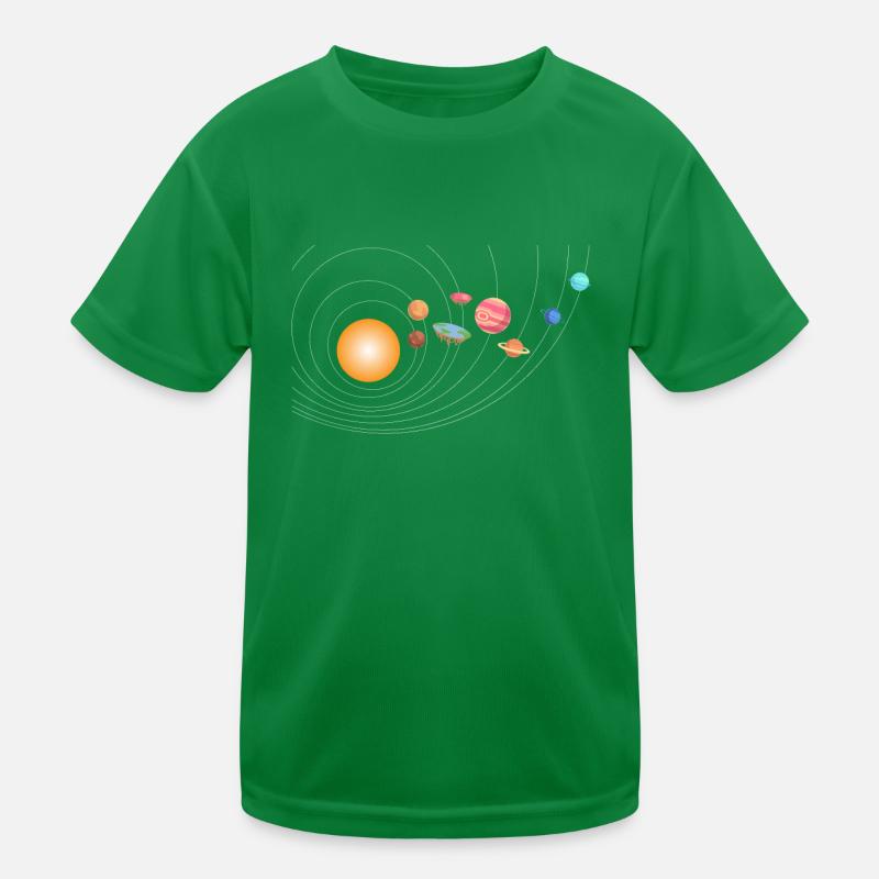 Outer Space Funny Flat Earth Science Planets T-shirt sport Enfant