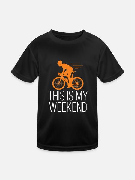 Cyclisme De course This is my Weekend cycliste - T-shirt sport Enfant - noir - Devant