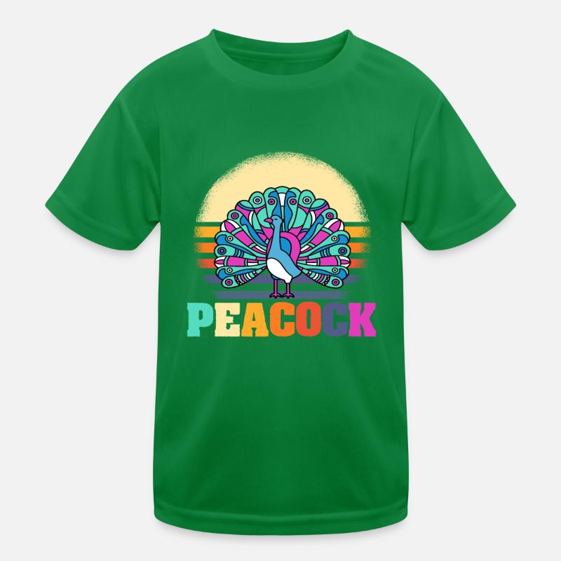 Pfau Kinder Funktions-T-Shirt