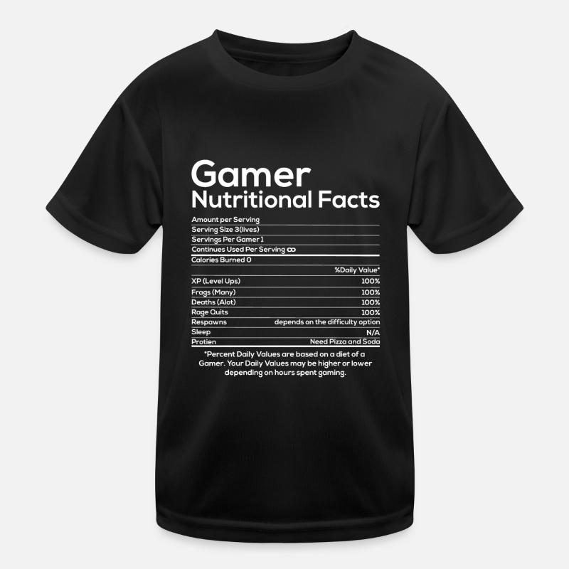 Gamer Gaming Gambling Game Ingredients Saying Gift Kids Functional T-Shirt