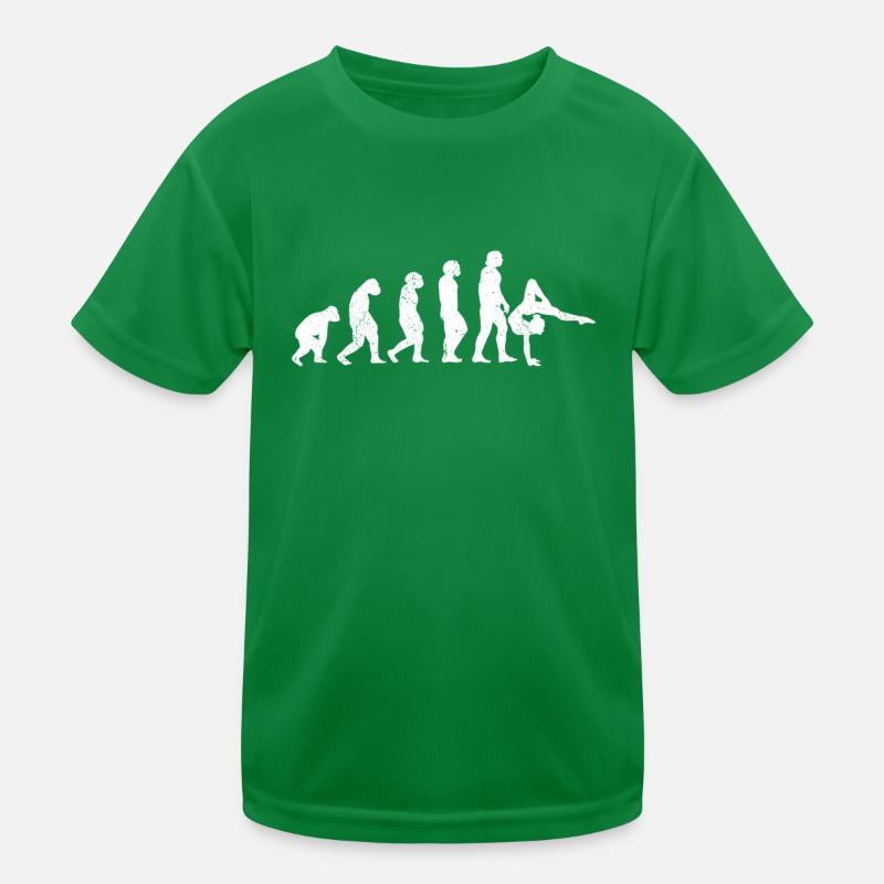 Gymnastik Evolution Turner Affen Entwicklung Tanz Kinder Funktions-T-Shirt