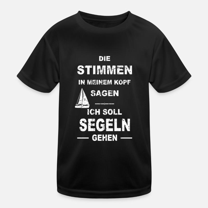 Segeln Segelboot Boot Kapitän Segelschiff Meer See Kinder Funktions-T-Shirt