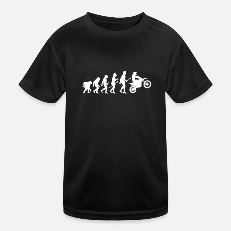 Motocross Evolution Motorcycle Dirt Biker Gift Kids Functional T-Shirt