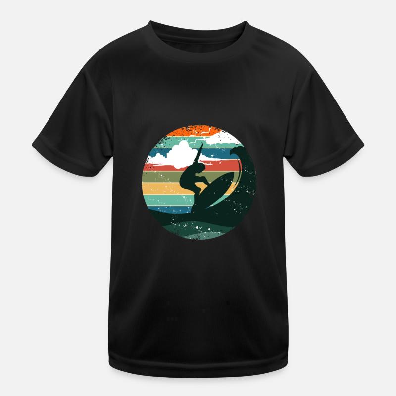 Surf Surfer Beach Vintage Waves Rétro T-shirt sport Enfant