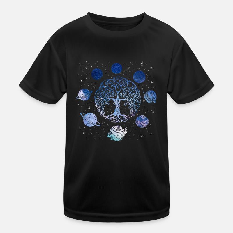 Tree of Life and the Planets, Solar System Kids Functional T-Shirt