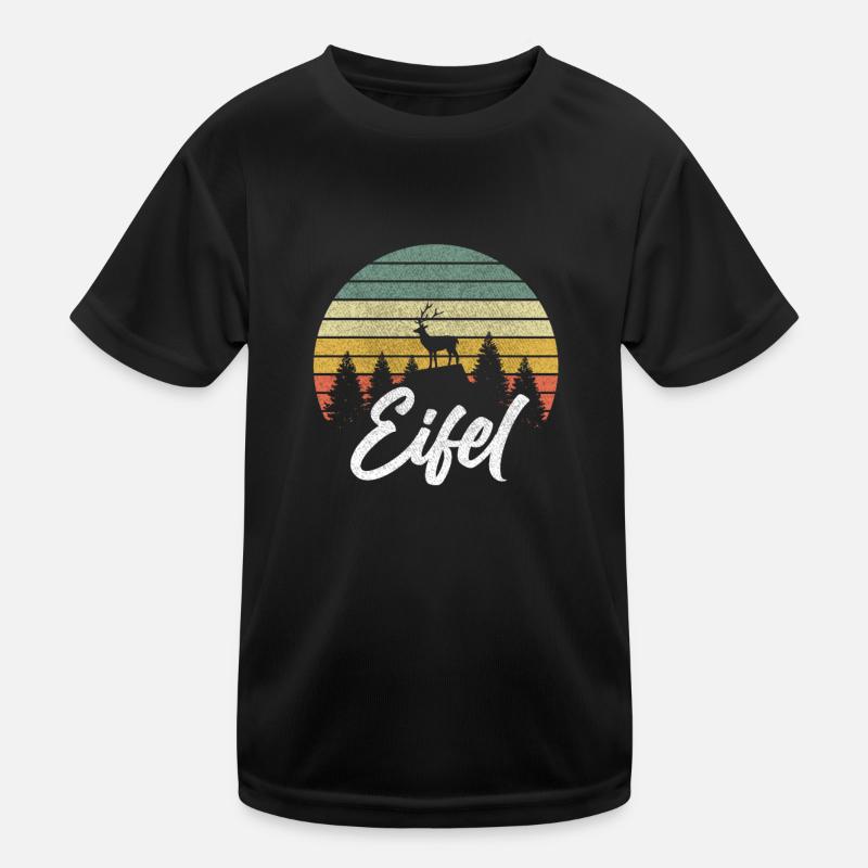 Eifelkind Eifel Motiv Eifelkinder Geschenk - Kinder Funktions-T-Shirt - Schwarz