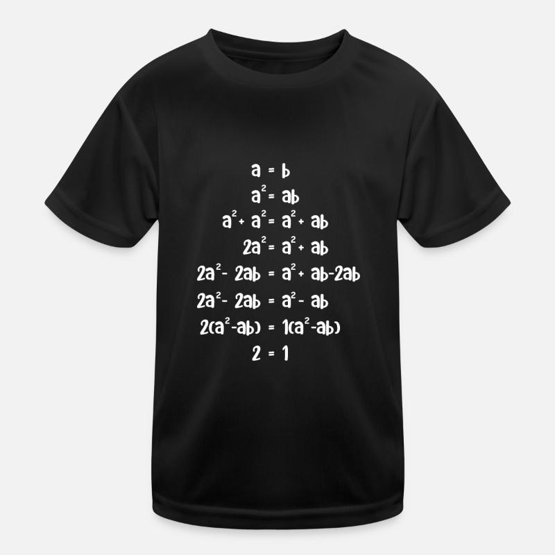 Zwei gleich eins Math-Assistent Geschenk - Kinder Funktions-T-Shirt - Schwarz