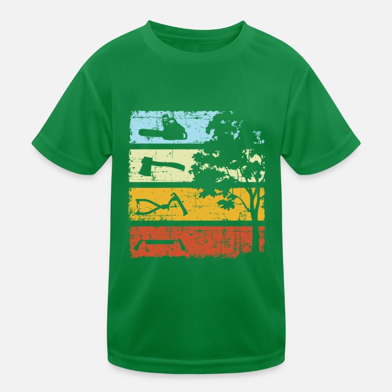 Bûcheron vintage tronçonneuse forestier T-shirt sport Enfant