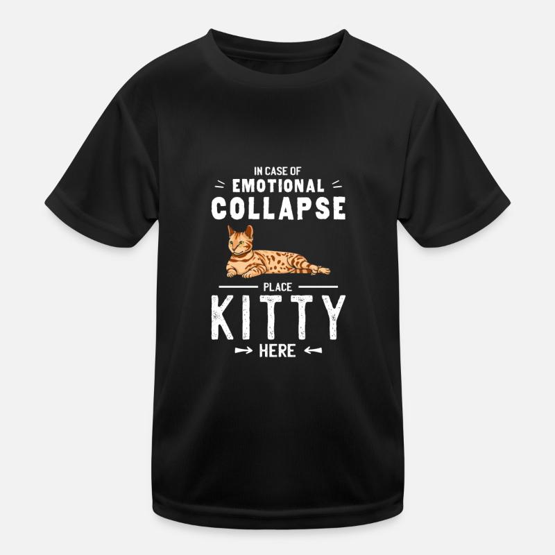 Le chat de l’effondrement émotionnel de placer ici T-shirt sport Enfant