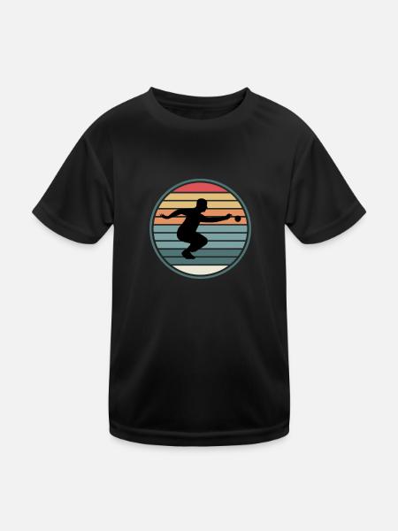 Boule Pétanque pétanque boule boule boule - T-shirt sport Enfant - noir - Devant