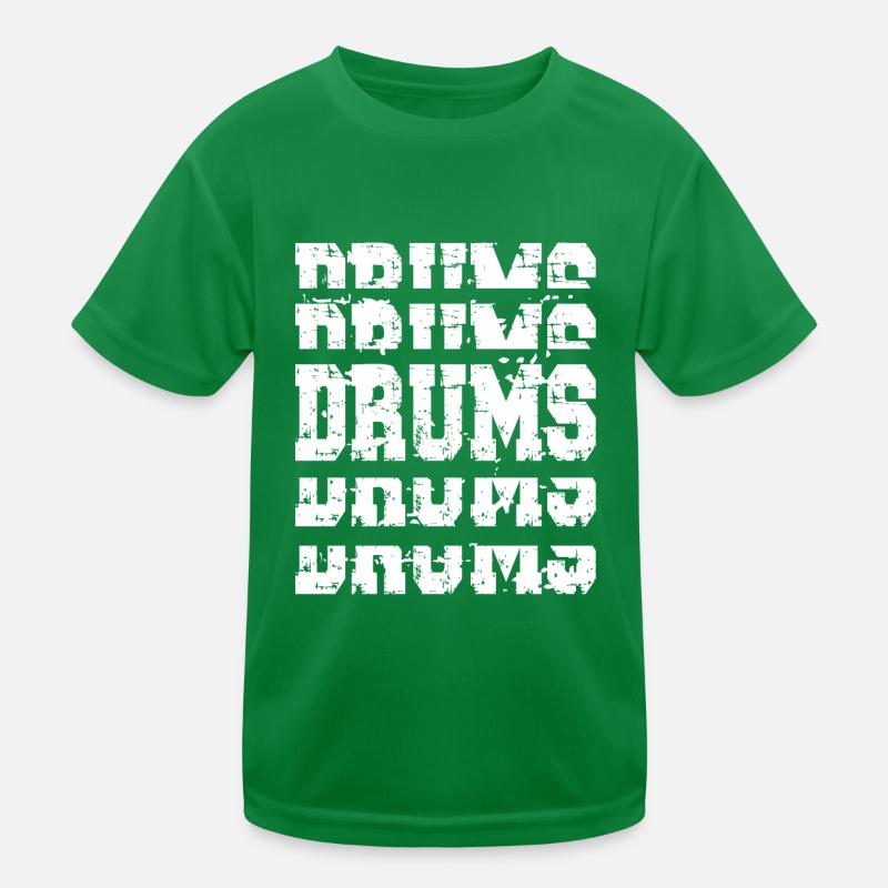 Drums Kids Functional T-Shirt
