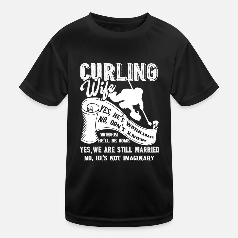 Curling Curling Frau Kinder Funktions-T-Shirt