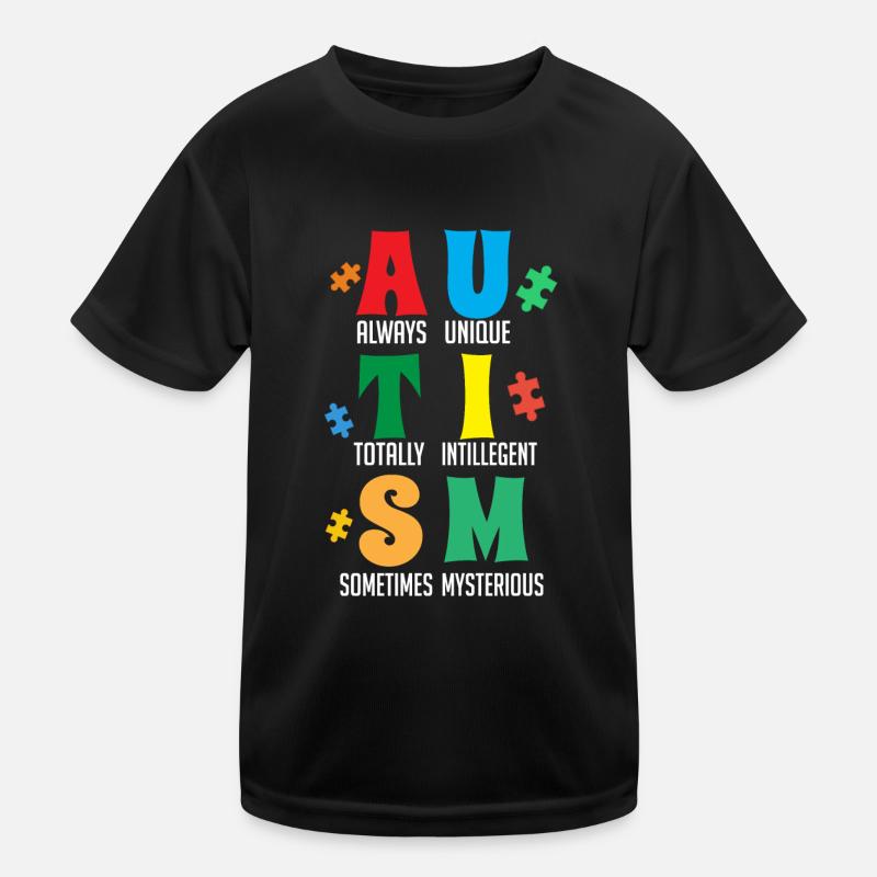 Autismus, Ich Trage Blau, Autismusbewusstsein Kinder Funktions-T-Shirt