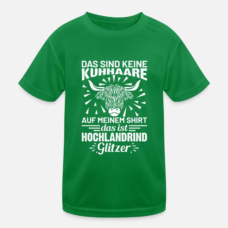 Cow beef highland beef funny gift Kids Functional T-Shirt
