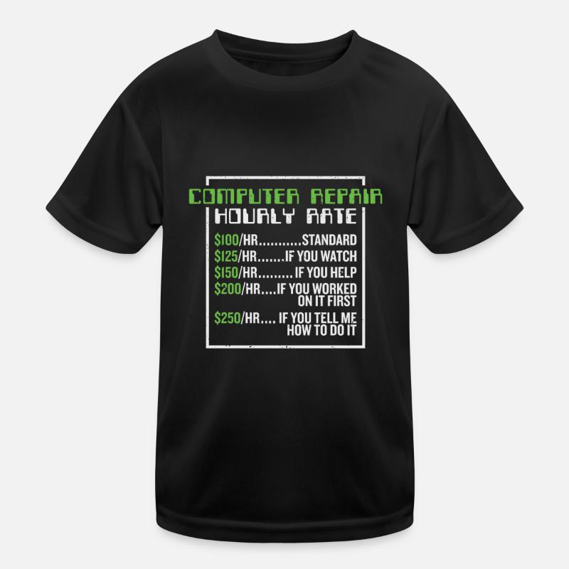 Computer Repair Ingenitor Computer Computer Hours Kids Functional T-Shirt