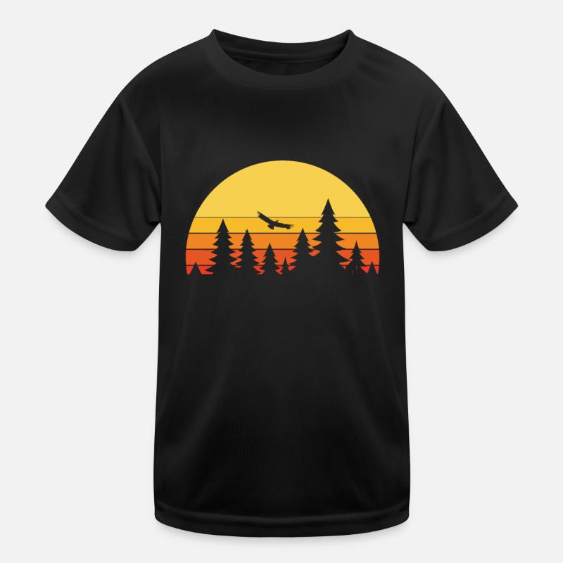 Paysage forêt retro T-shirt sport Enfant