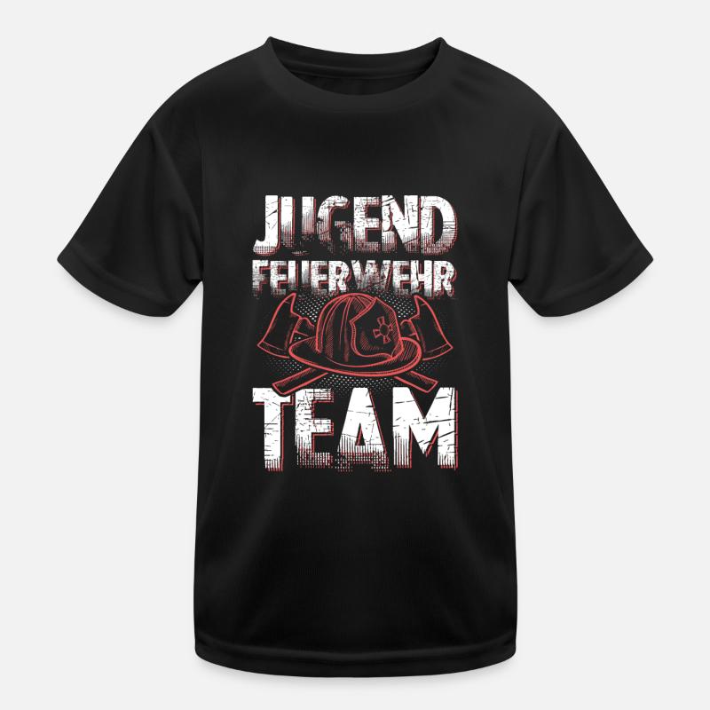 Feuerwehr Team jugend Kinder Funktions-T-Shirt