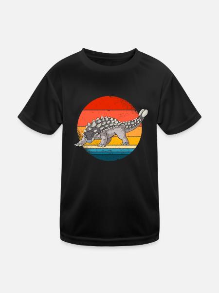 Ankylosaurus - Kinder Funktions-T-Shirt - Schwarz