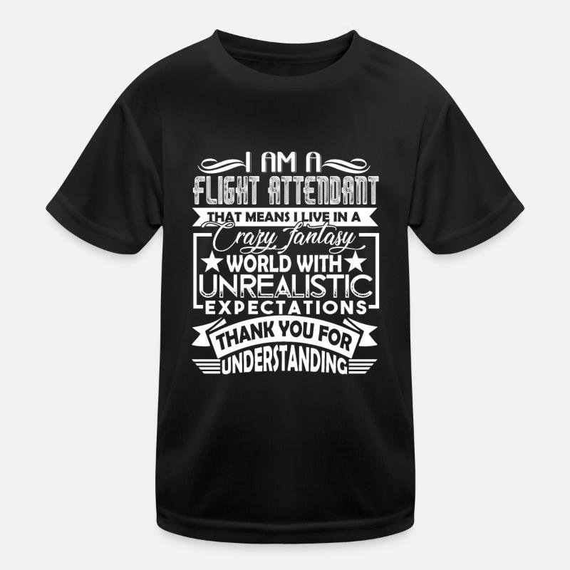 Flugbegleiter Ich bin ein Flugbegleiter Kinder Funktions-T-Shirt