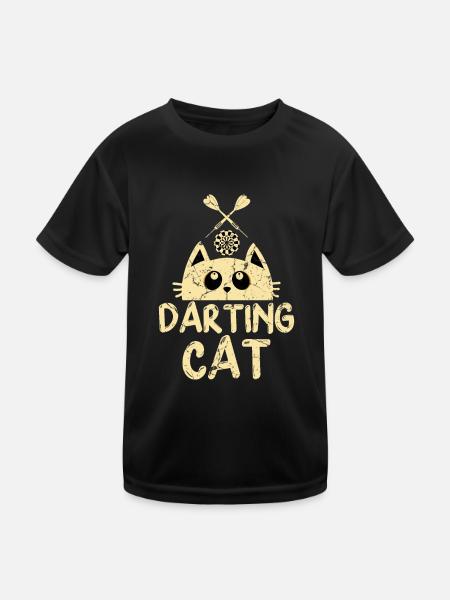 Dartspieler Chat - T-shirt sport Enfant - noir - Devant
