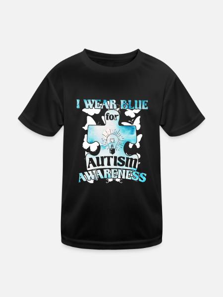 Autisme Autiste Asberger Autisme Awareness Puzzle - T-shirt sport Enfant - noir - Devant