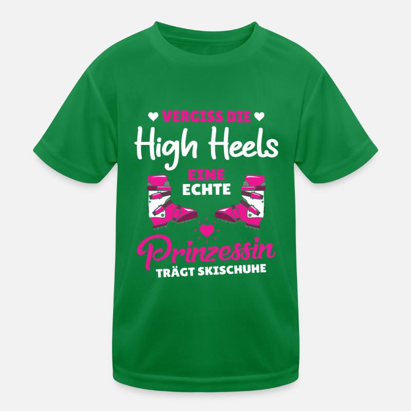 La princesse porte des chaussures de ski T-shirt sport Enfant