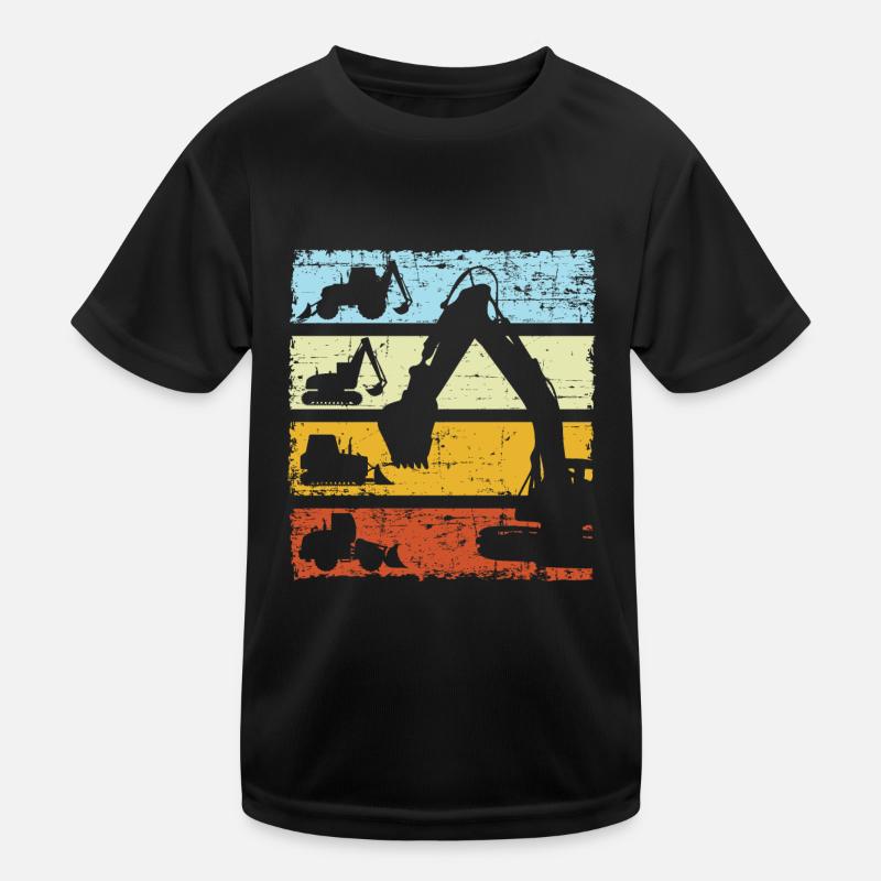Excavatrices vintage Machines de construction T-shirt sport Enfant