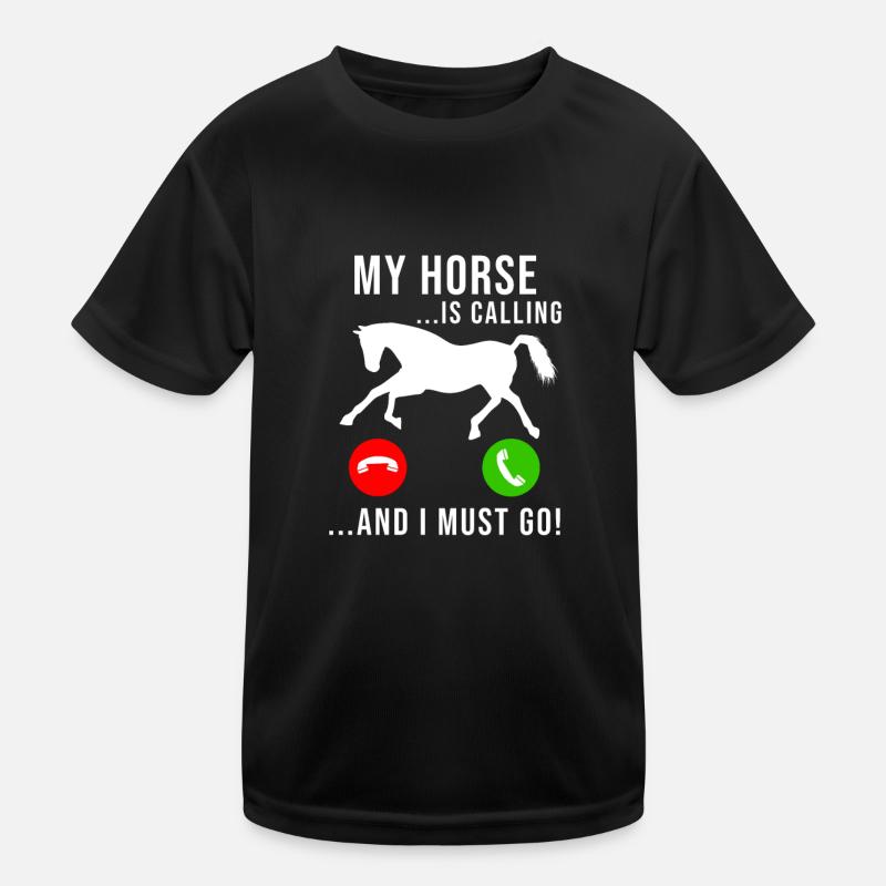 Cheval Appelez Les Chevaux Filles Drôles d’équitation étable T-shirt sport Enfant