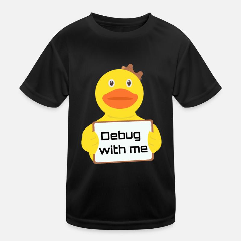 Rubber Duck - Gummiente - Debug with me Kinder Funktions-T-Shirt
