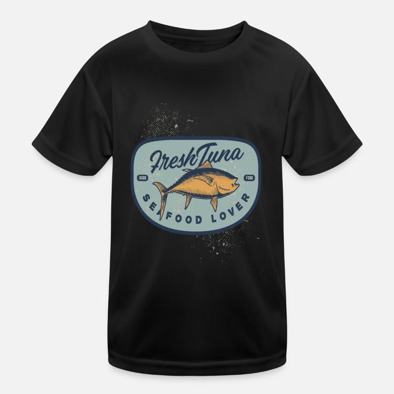 Frischer Thunfisch Tuna Seafood - Kinder Funktions-T-Shirt - Schwarz