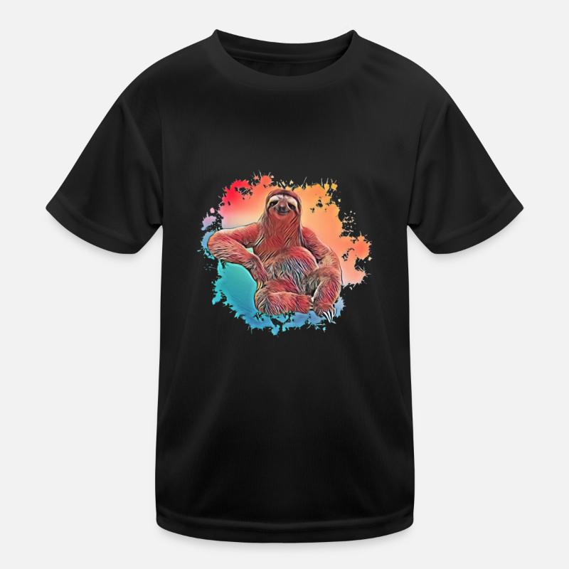 Faultier Kinder Funktions-T-Shirt