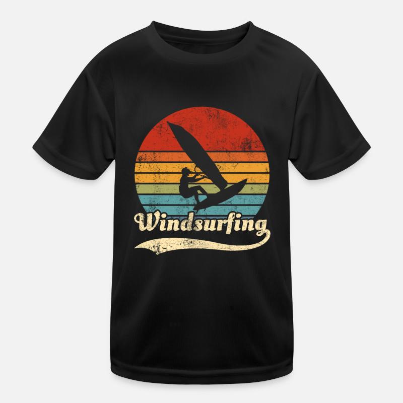 Windsurfing Windsurfer Retro Idée cadeau T-shirt sport Enfant