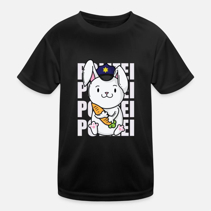 Police with police hat rabbit Kids Functional T-Shirt