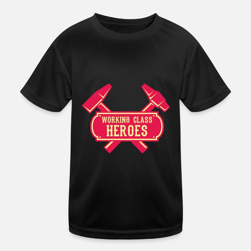 WORKING CLASS HEROES Car Mechanic Workshop Team Kids Functional T-Shirt