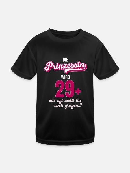 Ich bin 29 +. Ideal als Geschenk zum 30er. - Kinder Funktions-T-Shirt - Schwarz - Vorne
