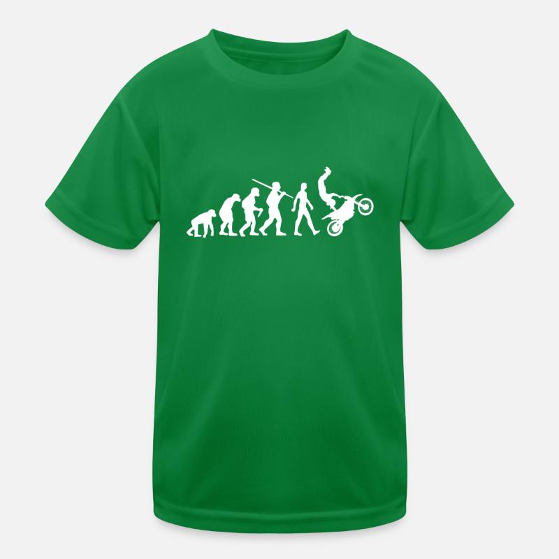 Motocross Evolution Biker Kinder Funktions-T-Shirt