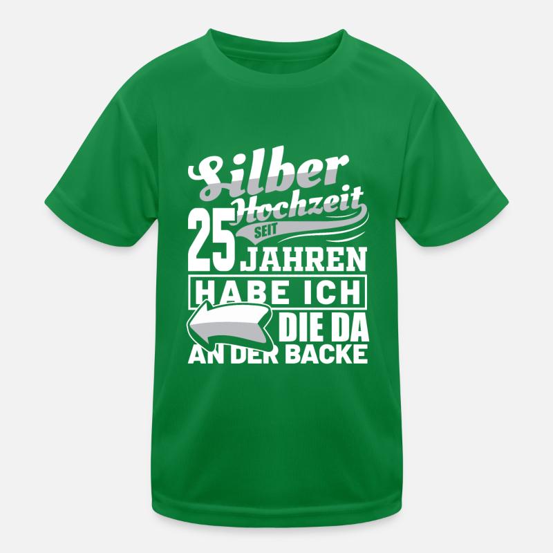 Silver Wedding Wedding Anniversary Marriage Husband Gift Idea Kids Functional T-Shirt