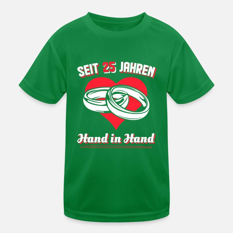 Silver Wedding Wedding Anniversary Gift Kids Functional T-Shirt