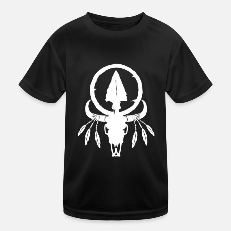 Indianer Ureinwohner Traumfänger Cowboy Western Kinder Funktions-T-Shirt