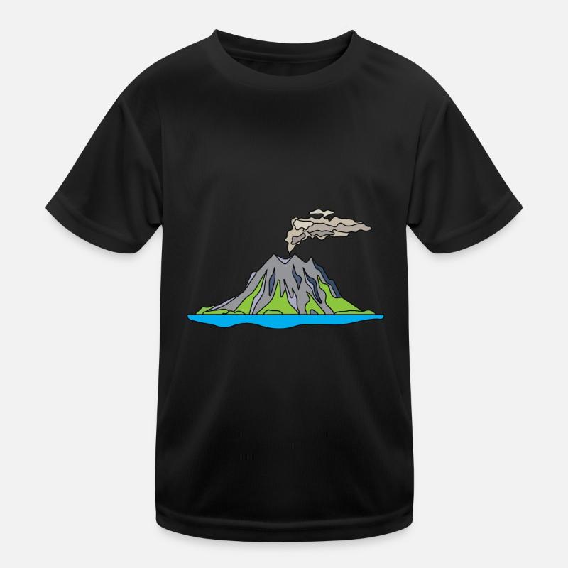 Vulkanausbruch Supervulkan Eruption Lava Kinder Funktions-T-Shirt