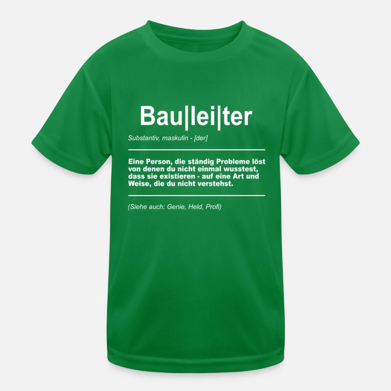 Bauleiter Baustelle Bauherr Kinder Funktions-T-Shirt