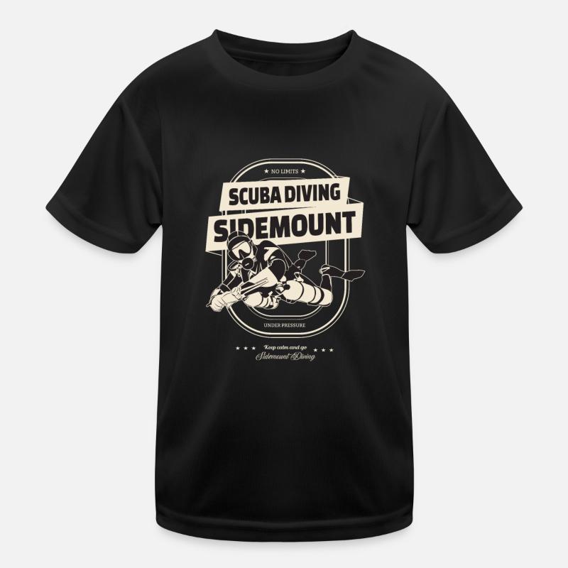 Sidemount Tauchen Höhlentauchen Geschenk no limits Kinder Funktions-T-Shirt