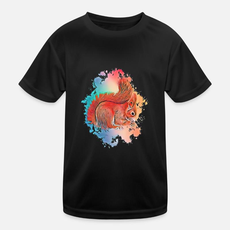 squirrel - Kids Functional T-Shirt - black