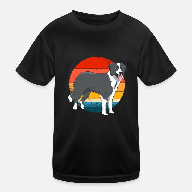 Border Collie Kinder Funktions-T-Shirt