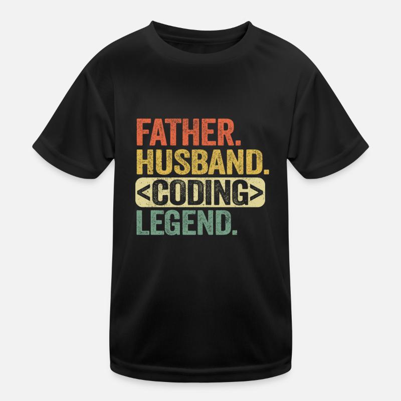 Vater Ehemann Coding Legende Programmierer Admin Kinder Funktions-T-Shirt