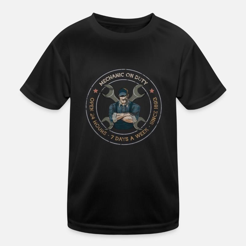 Mechanic on duty car mechanic workshop Kids Functional T-Shirt