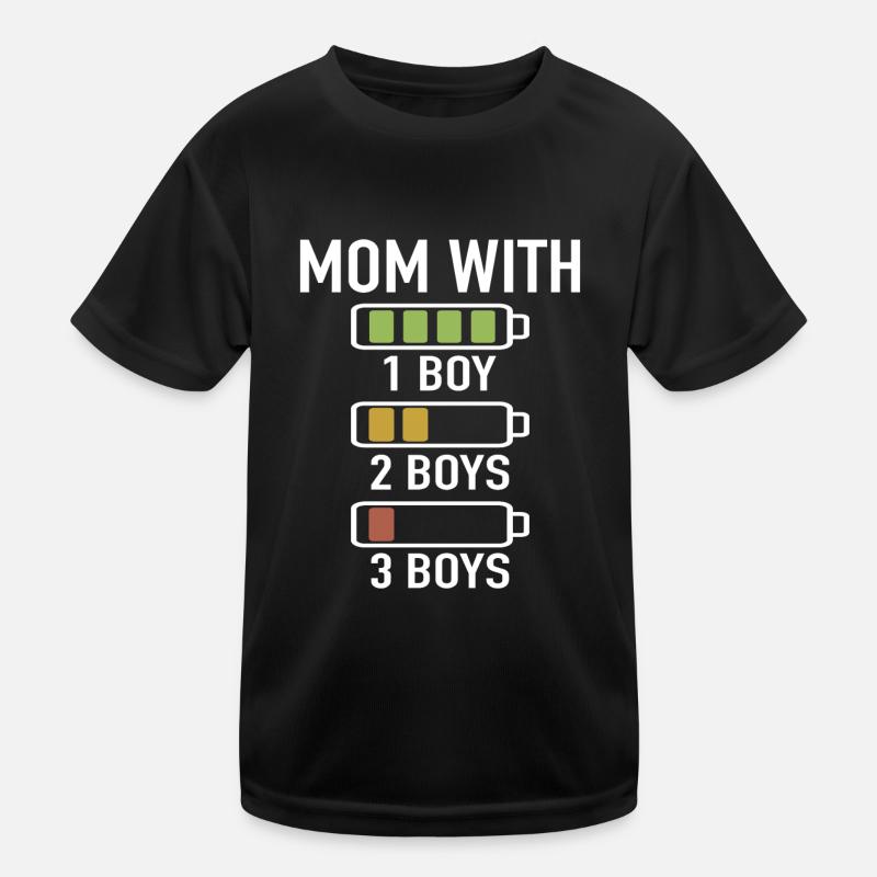 Maman avec trois garçons Battery Empty maman avec 3 fils T-shirt sport Enfant