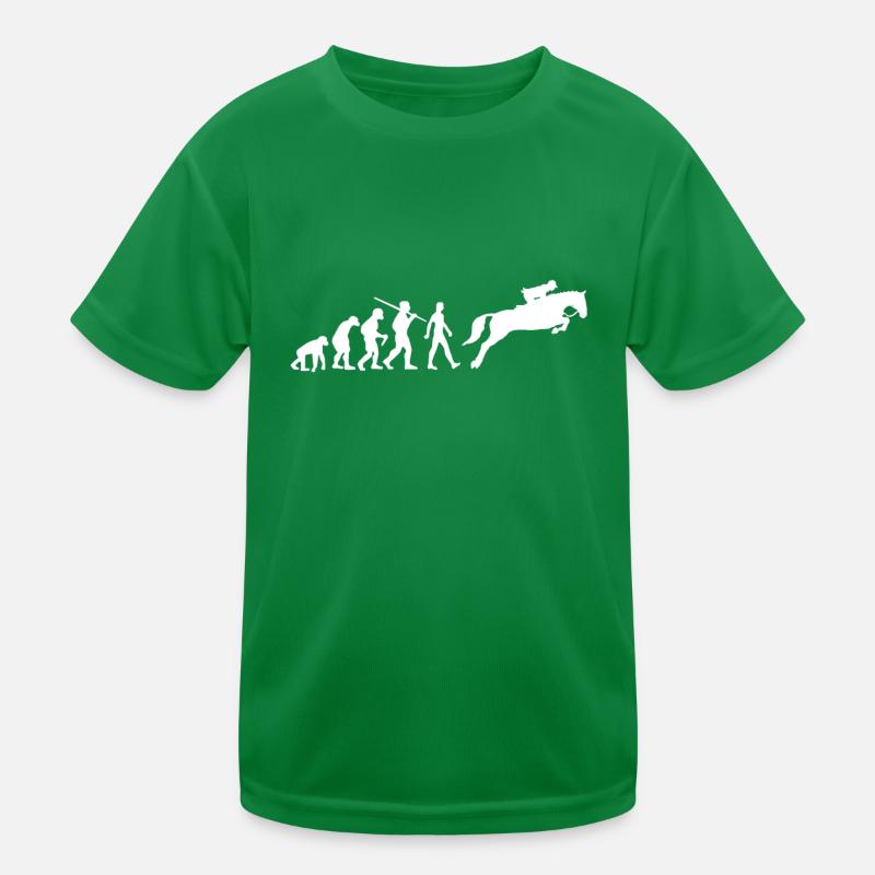 Reiterin Evolution Pferde Kinder Funktions-T-Shirt